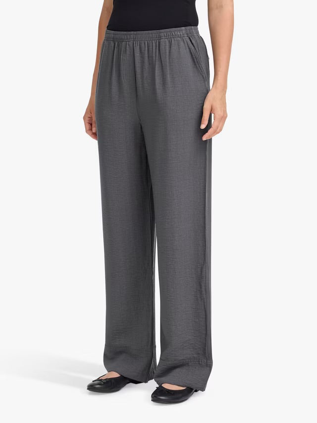 ICHI Fazima Tailored Trousers - Gray Pinstripe