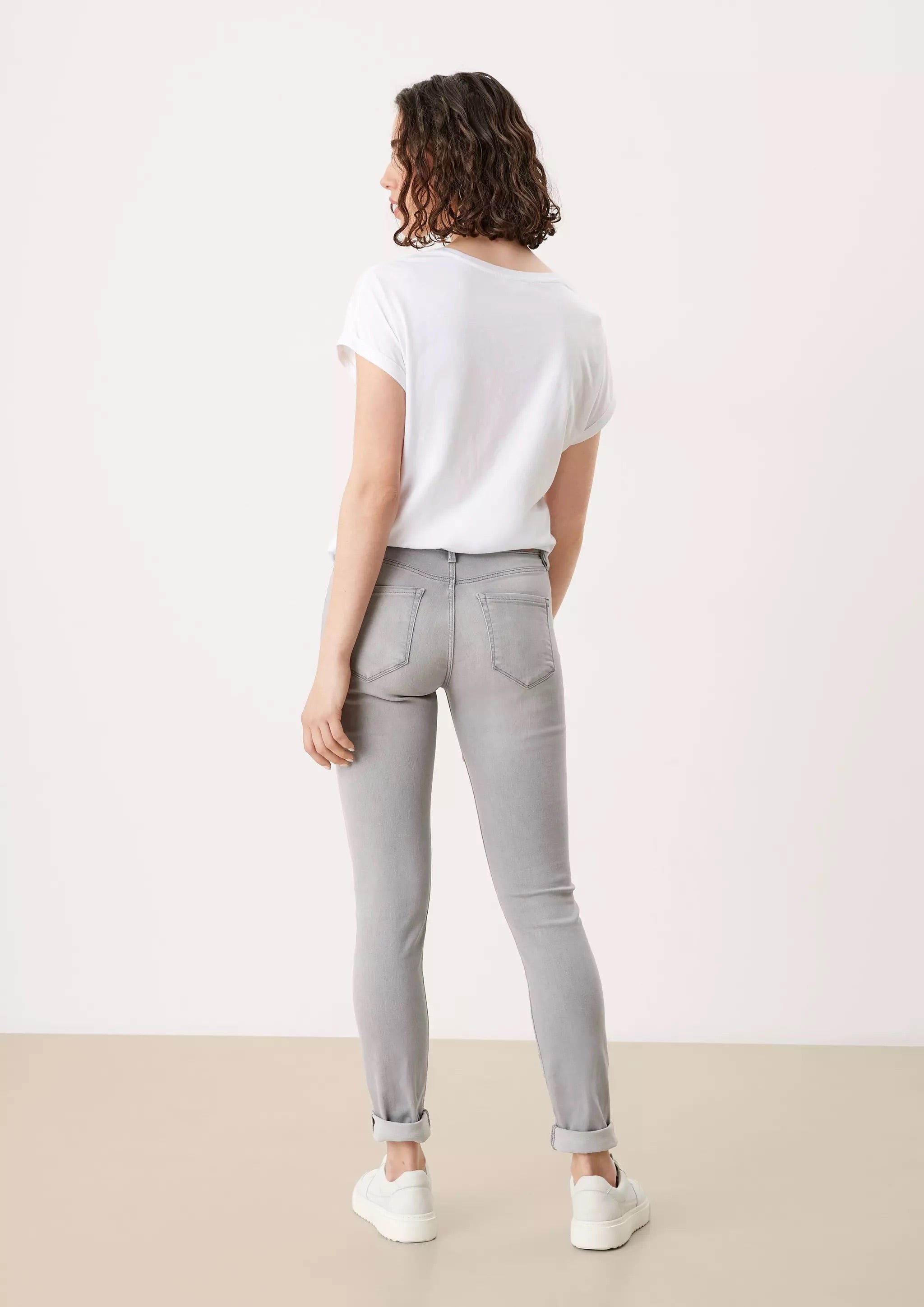 s.Oliver Izabell Women's Skinny Jeans - Light Grey Garment Wash