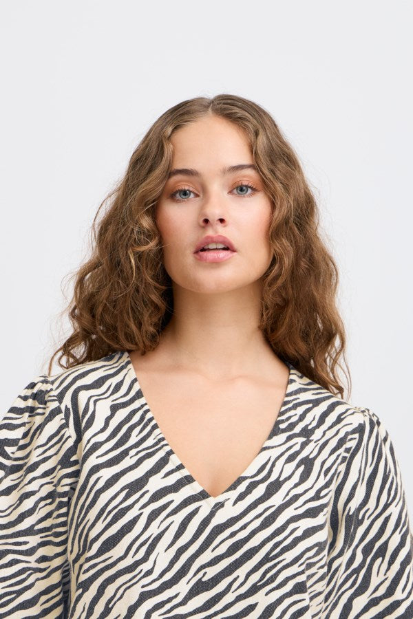 ICHI IXZEBRA Dress - Zebra Print
