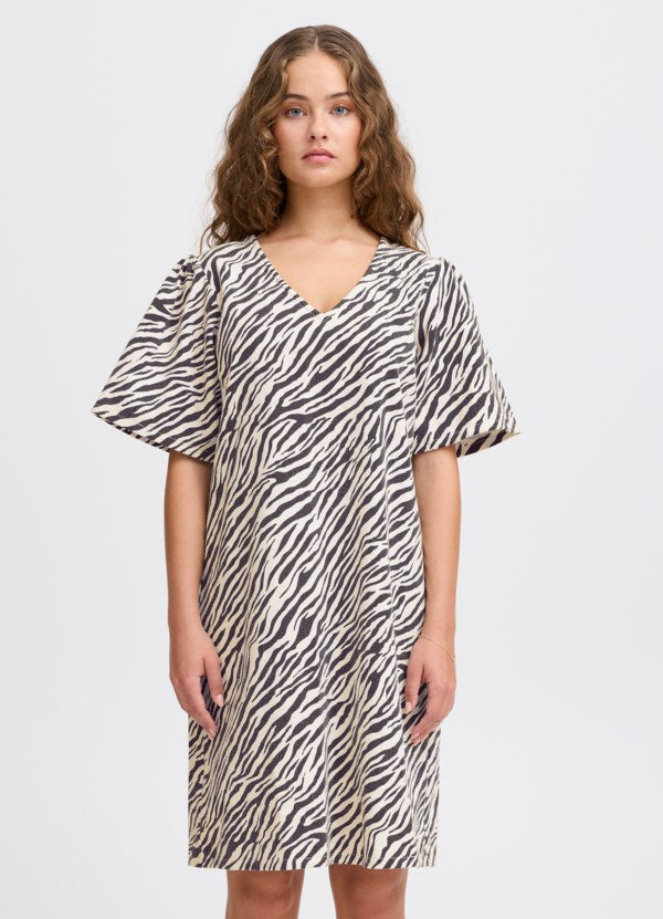ICHI IXZEBRA Dress - Zebra Print
