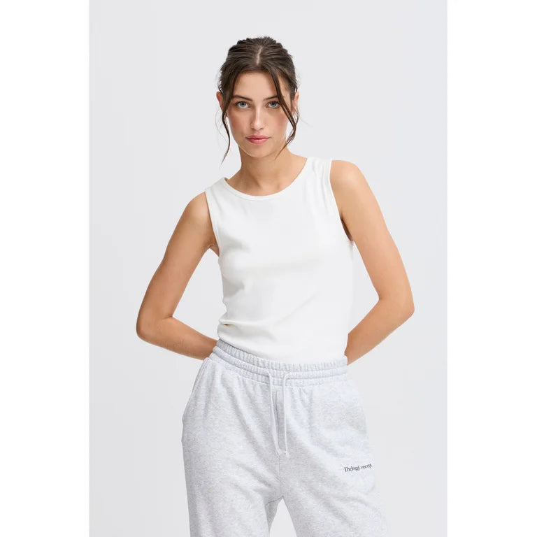 The Jogg Concept JCTonda Ribbed Tank Top - Off White