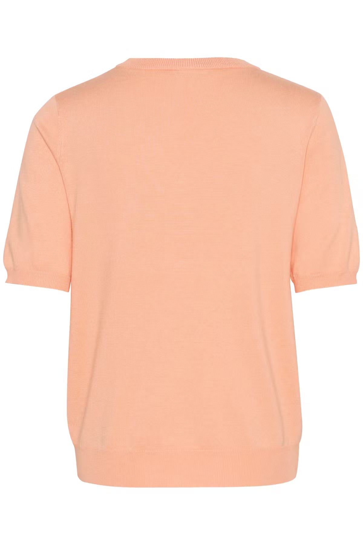 Kaffe KAlizza Peach Knit Pullover – V-Neck Puff Sleeves Relaxed Fit | Women