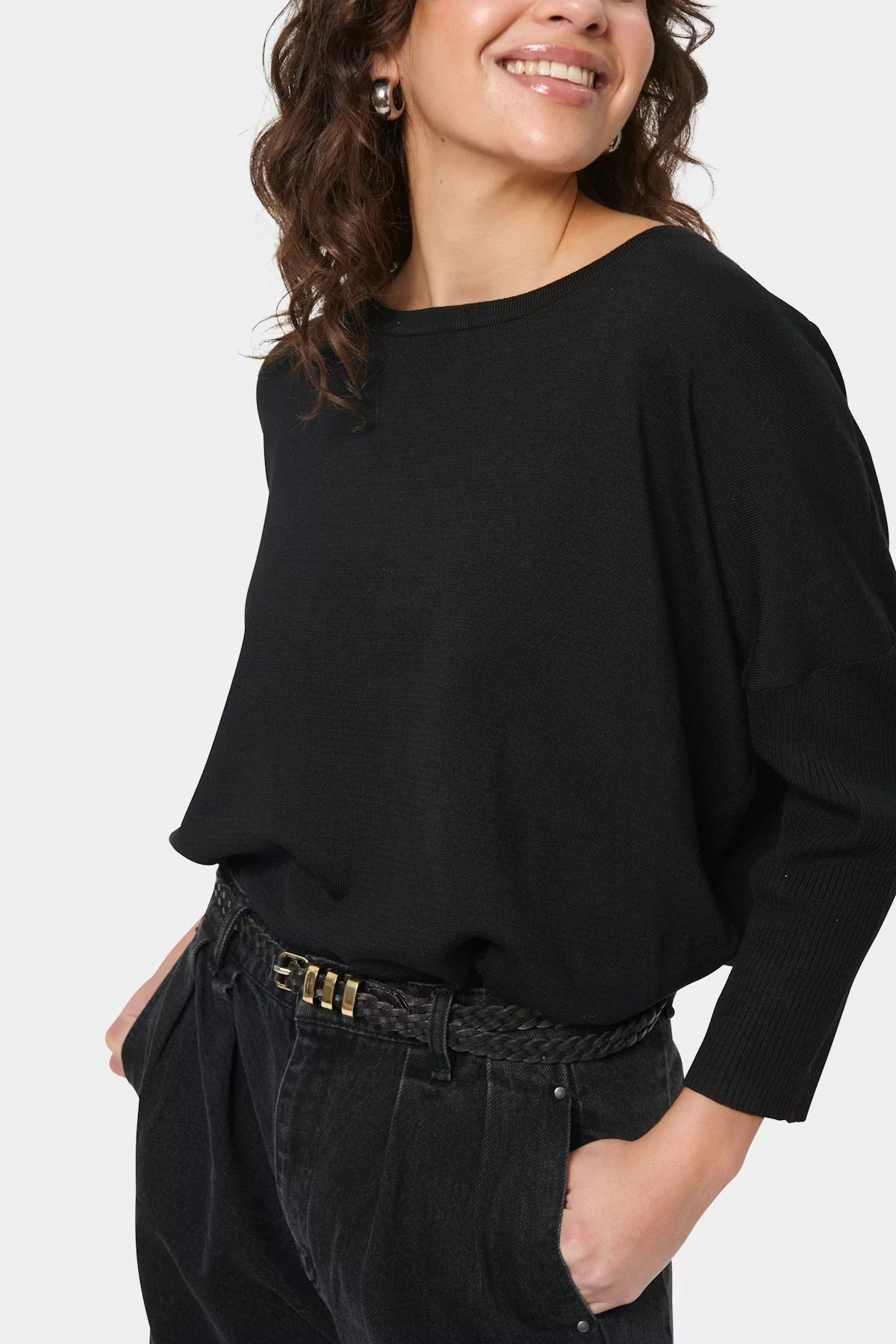Saint Tropez MilaSZ R-Neck Pullover - Black