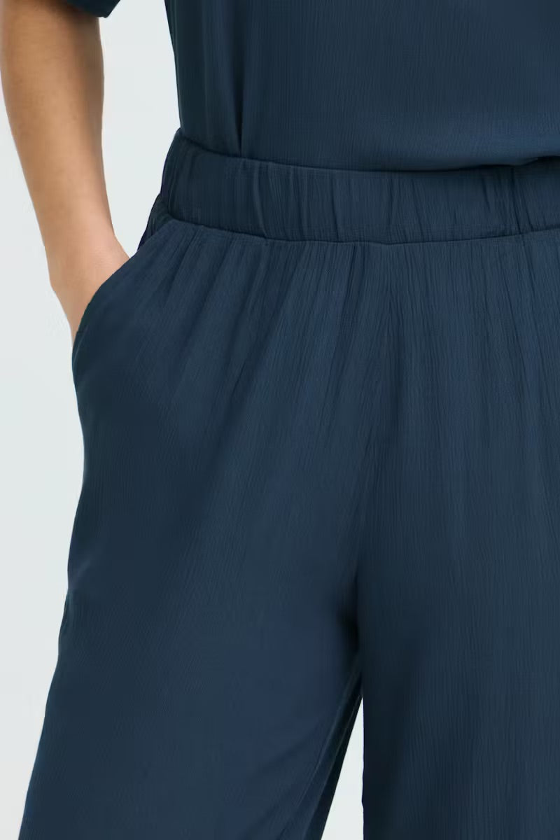 ICHI IHMARRAKECH Bukser - Deep Teal Blue