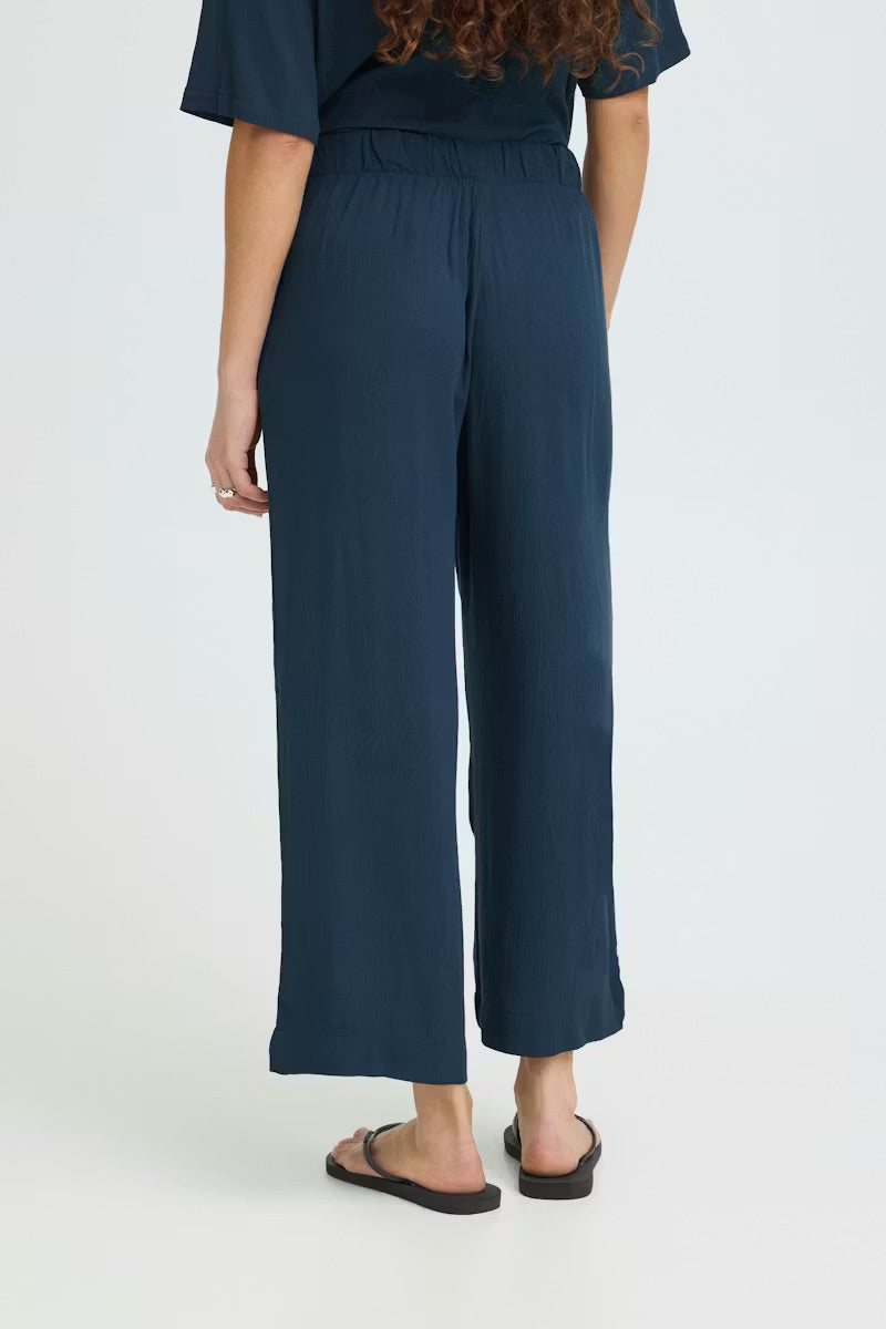ICHI IHMARRAKECH Bukser - Deep Teal Blue