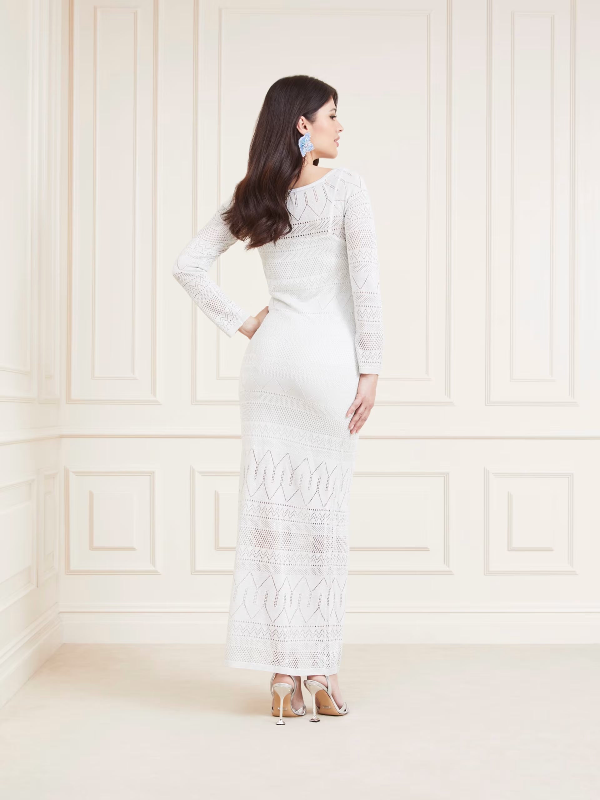 Marciano Crochet Long Dress