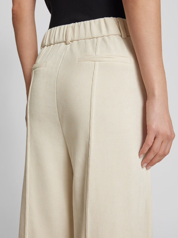 ICHI Ihkate Corduroy Wide Leg Pants - Ivory