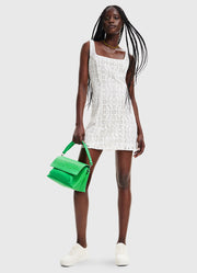 Desigual Floral Lace Mini Dress – White