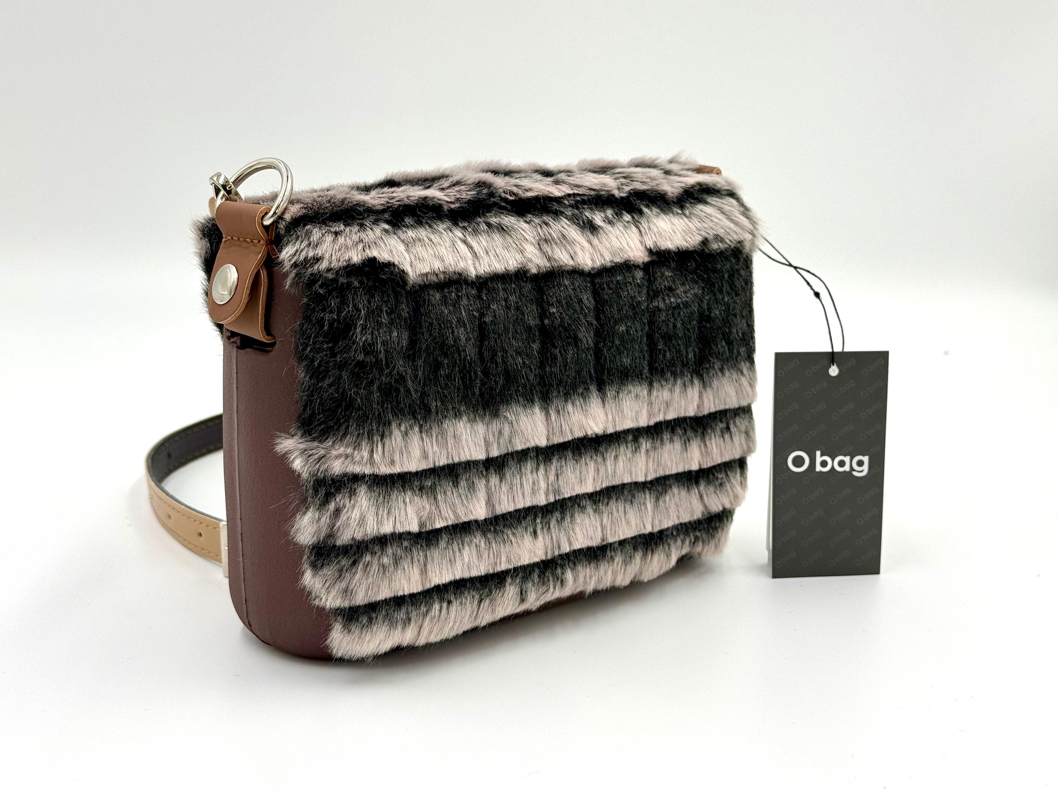 Obag faux fur pocket crossbody bag – compact, stylish, soft touch