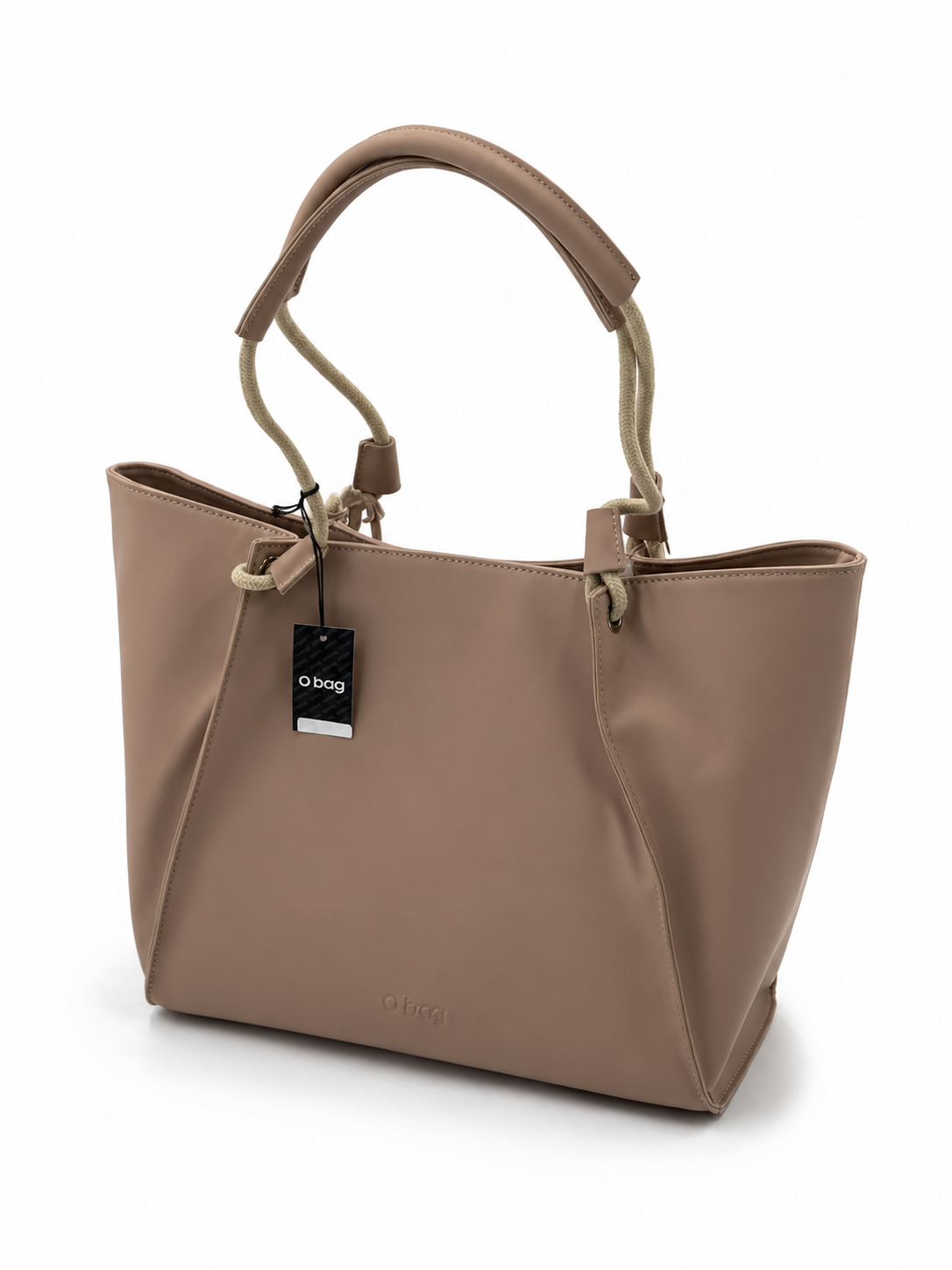 O Bag Unica Taupe Faux Leather Tote Bag – Rope Handle | Women