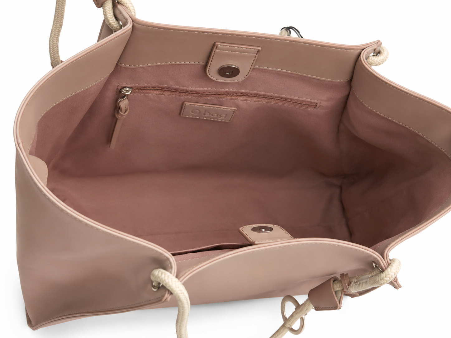 O Bag Unica Taupe Faux Leather Tote Bag – Rope Handle | Women
