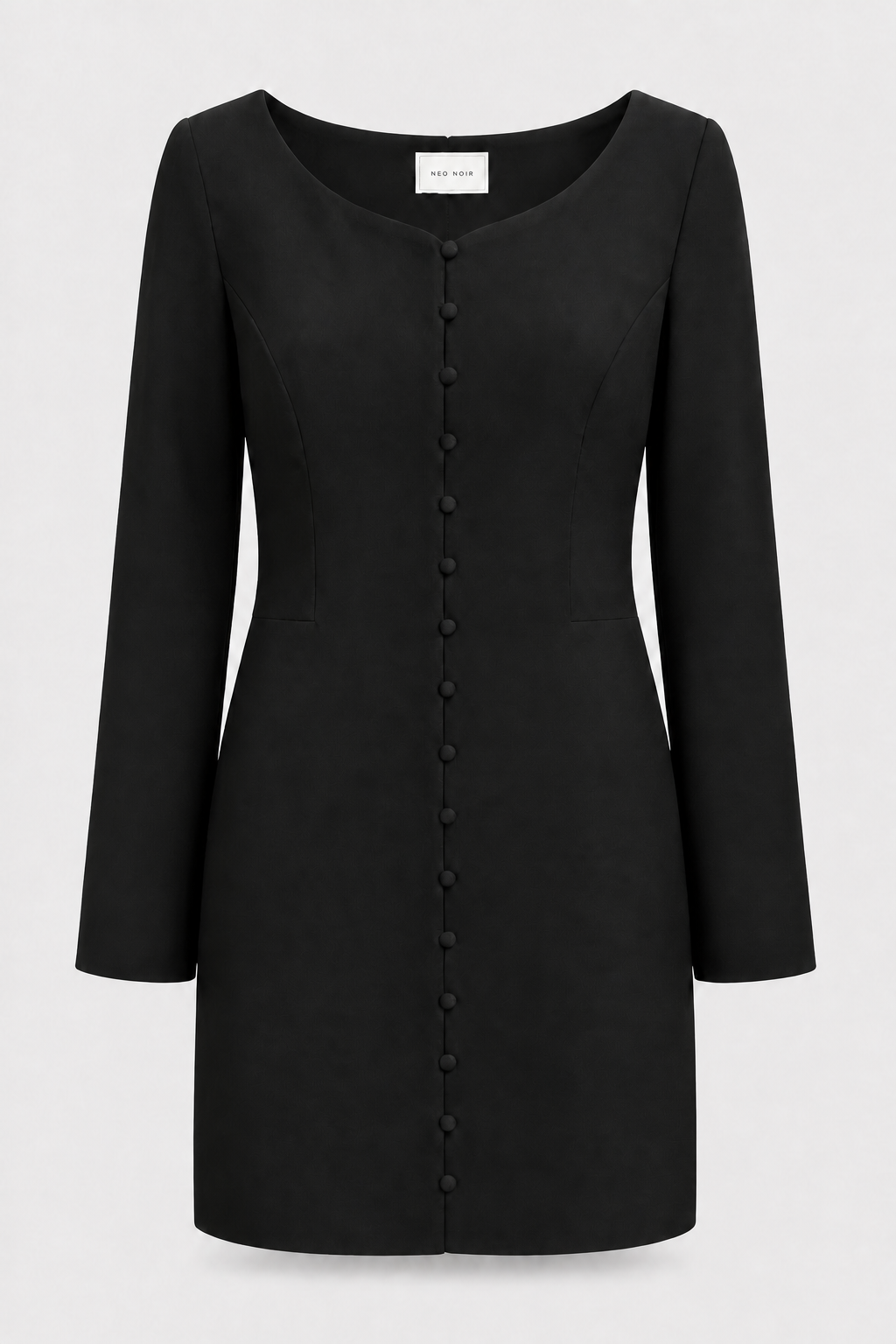 Neo Noir Flamingo Dress – Black