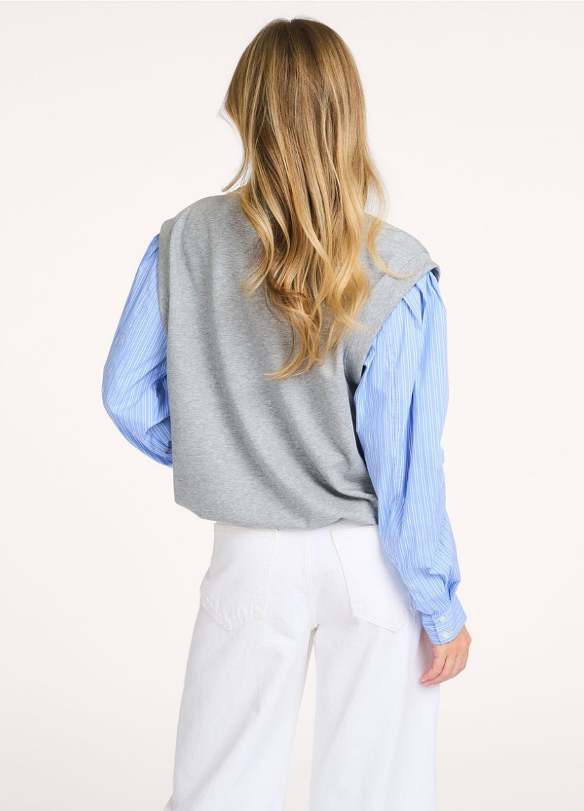 Co'couture Sabina Mix Shirt Sweat – Light Grey