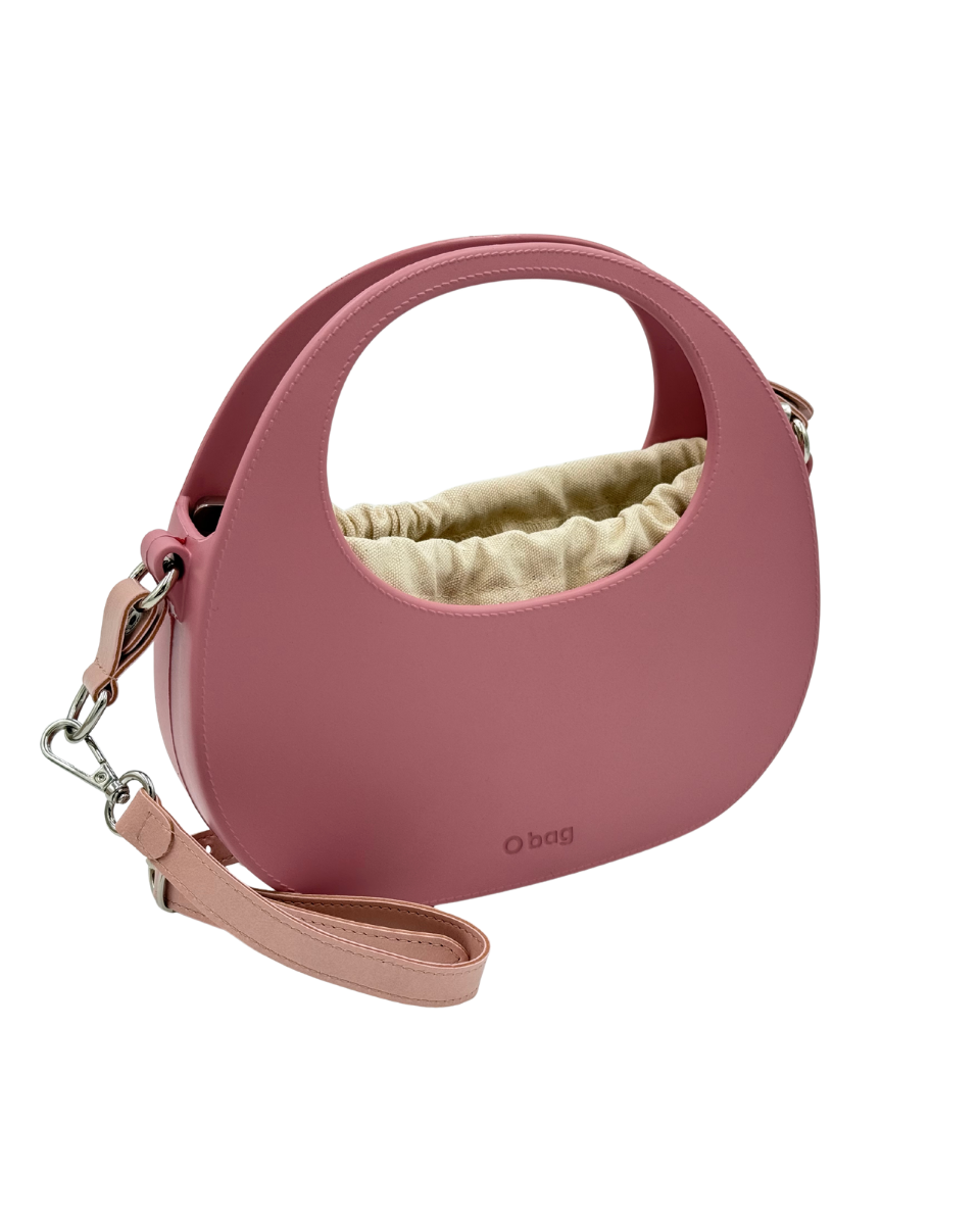 O bag Chase – Rose Pink Moon Bag with Powder Strap & Cream Interior