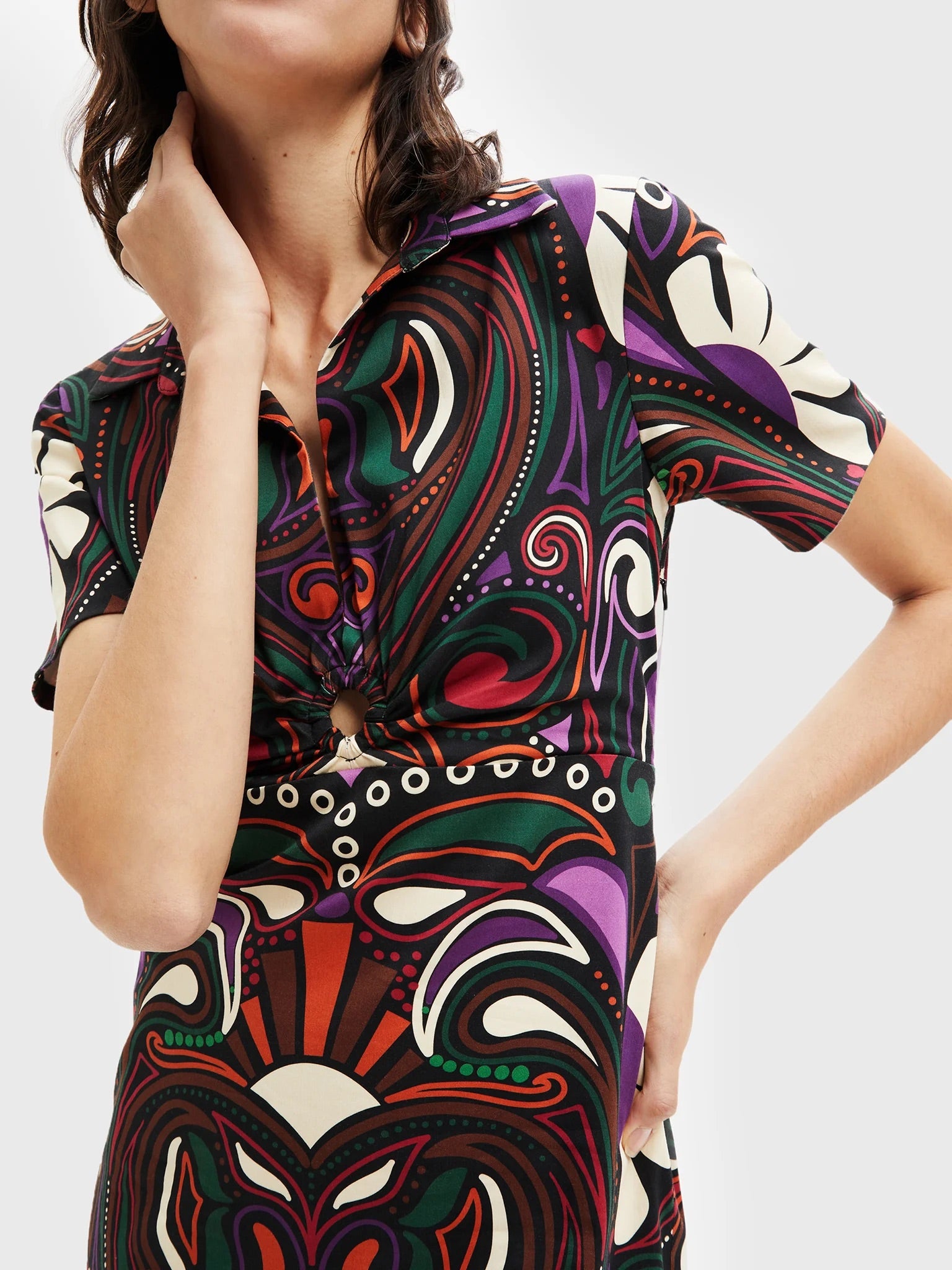 Desigual Celia Tribal Print Mini Dress – Multicolour