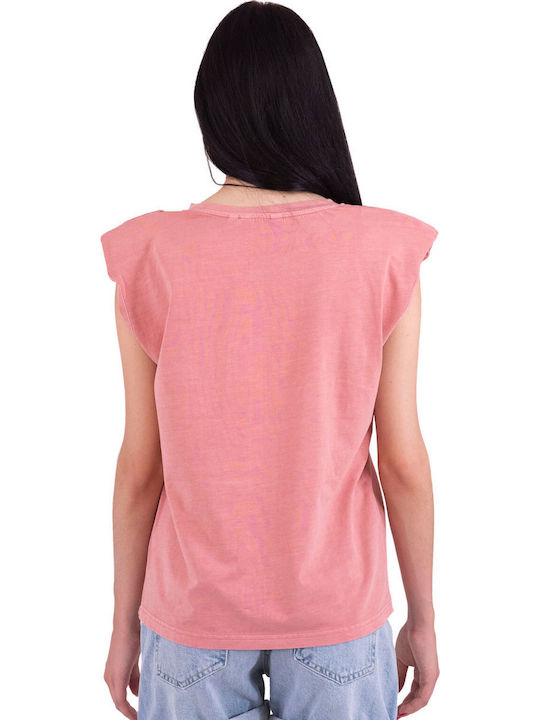 b.young Flutter Cap Sleeve Top - Canyon Rose