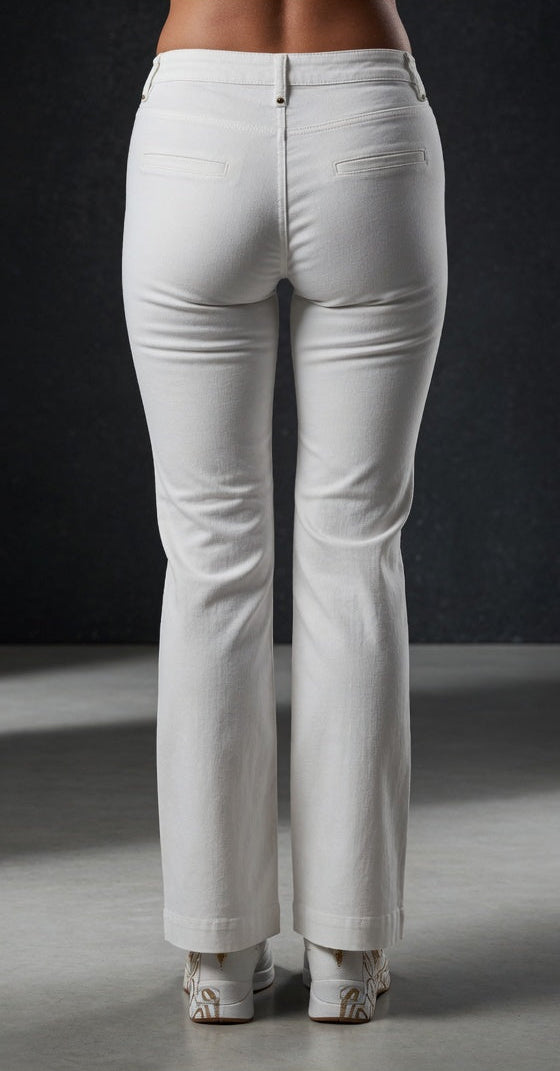 Guess Sexy Boot Chain White Trousers