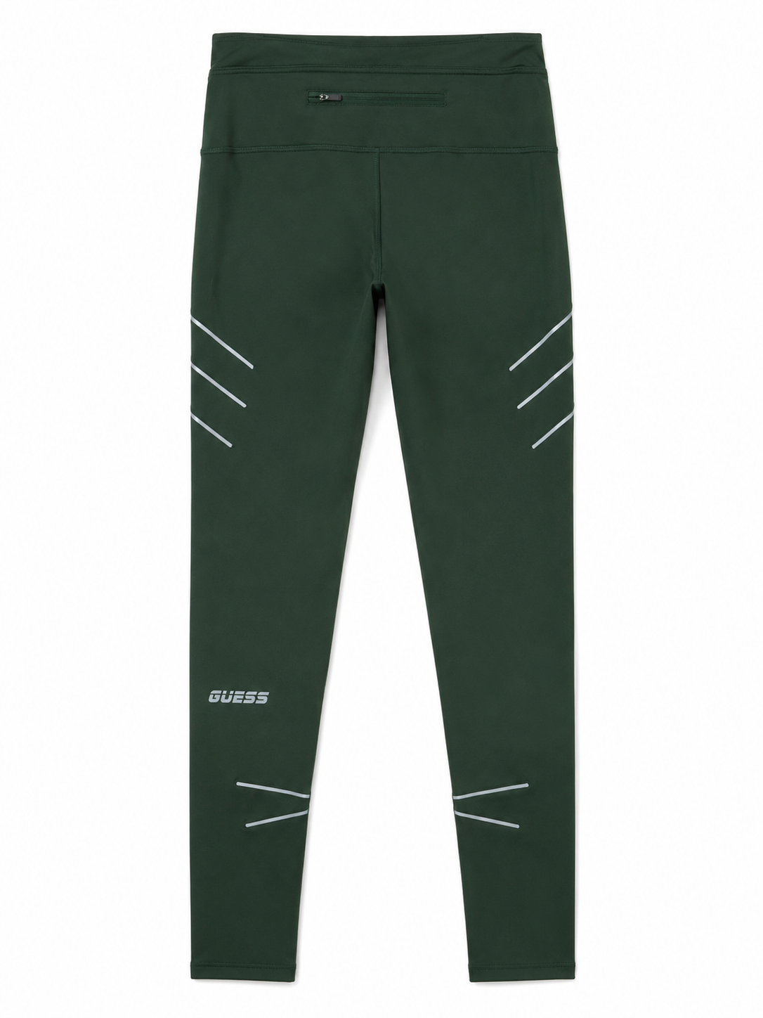 Guess Dark Green High-Waist Sport Leggings – Reflective Detail | Women