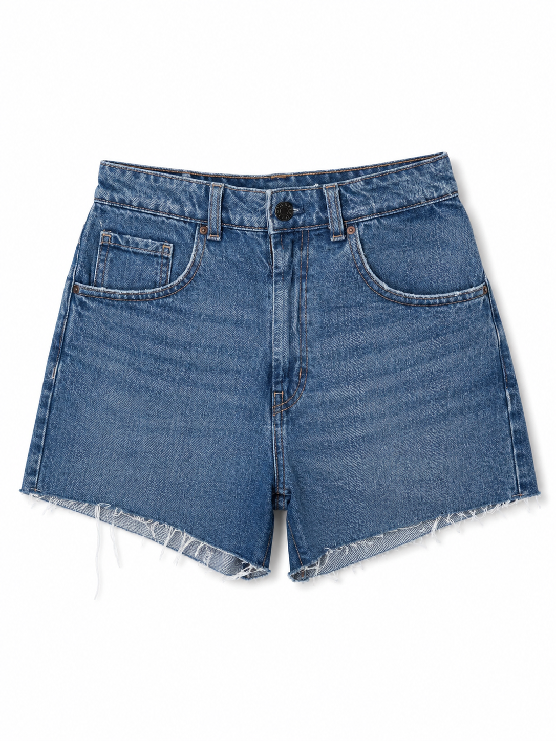 Guess Lilly Blue Denim High-Waist Frayed Shorts – 5 Pocket