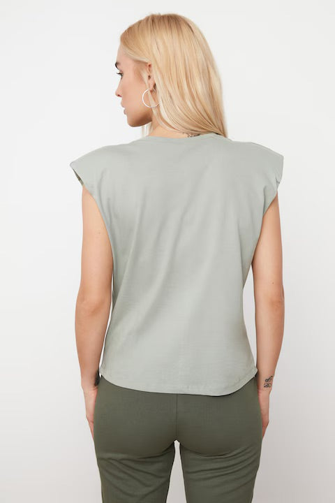 b.young Flutter Cap Sleeve Top - Canyon Rose