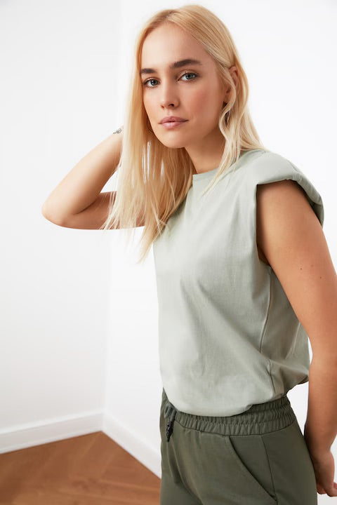 b.young Flutter Cap Sleeve Top - Canyon Rose
