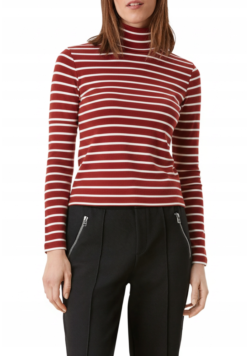 s.Oliver Striped Turtleneck Long-Sleeve Top