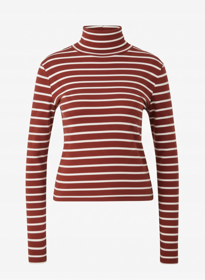 s.Oliver Striped Turtleneck Long-Sleeve Top