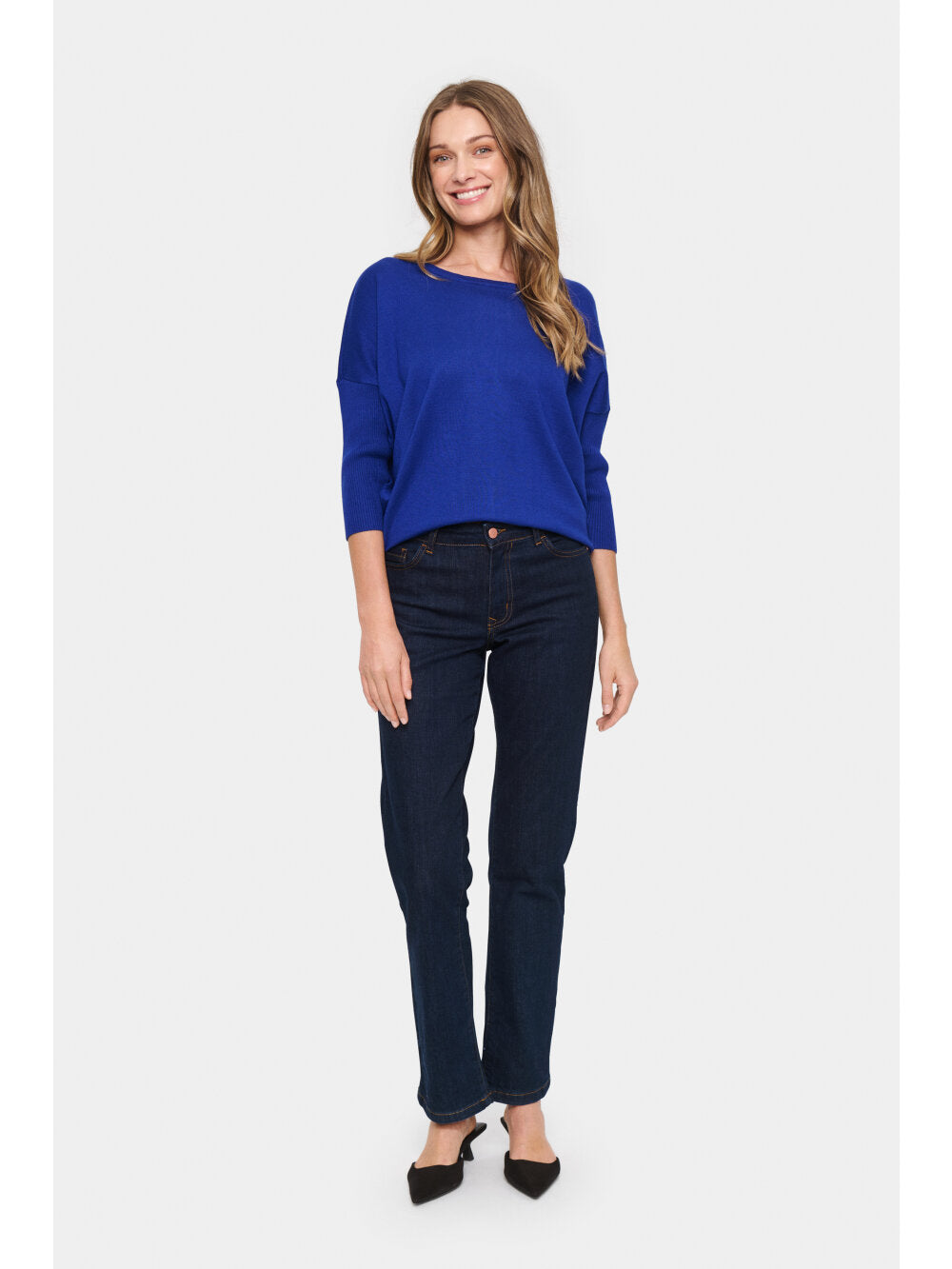 MilaSZ R-Neck Pullover - Surf Blue